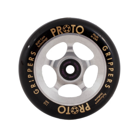 PROTO - Classic "RAW" Gripper 110mm Wheels - Black on Raw