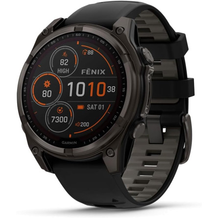 Garmin fēnix® 8 – 51mm Solar Multisport GPS Smartwatch (010-02906-10) – Power Glass™, Advanced Training & Navigation