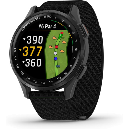 Garmin Approach® S50 GPS Golf Smartwatch – AMOLED Display, Advanced Course Mapping & Health Tracking