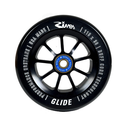 River Wheel Co - "Shadow" Glide 115 x 30mm Wheels (Black on Black)