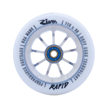 River Wheel Co - "Blizzard" Rapid 115 x 30mm Wheels (White on Raw)
