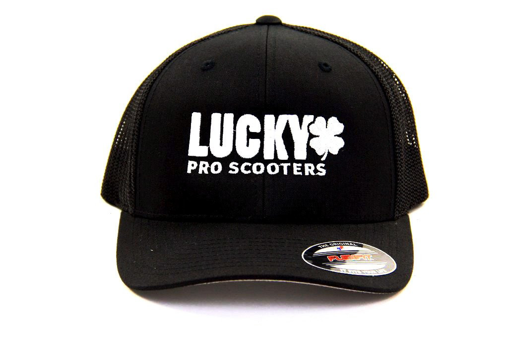 Lucky Solid Logo Trucker Mesh Hat - Black - Hats - Apparel | Broadway ...