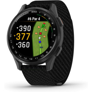 Garmin Approach® S50 GPS Golf Smartwatch – AMOLED Display, Advanced Course Mapping & Health Tracking
