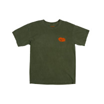 River Wheel Co - Arrowhead Tee (Orange on Hemp Green)