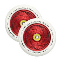 Fuzion Marker 110mm Hollowcore Wheels - Red/White