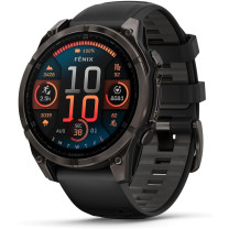 Garmin fēnix® 8 – 47 mm, AMOLED, Sapphire, Premium Multisport GPS Smartwatch, Long-Lasting Battery Life, Dive-Rated, Built-in LED Flashlight, Carbon Gray DLC Titanium with Pebble Gray Band
